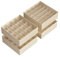 SONGMICS Unterwäsche-Organizer 4er Set, 80 Fächer (2x16+2x24), Schubladen-Organizer faltbar, Ordnungssystem Kleiderschrank, Aufbewahrungsboxen, Socken, Unterwäsche, Krawatten, sandbeige RUS011K01