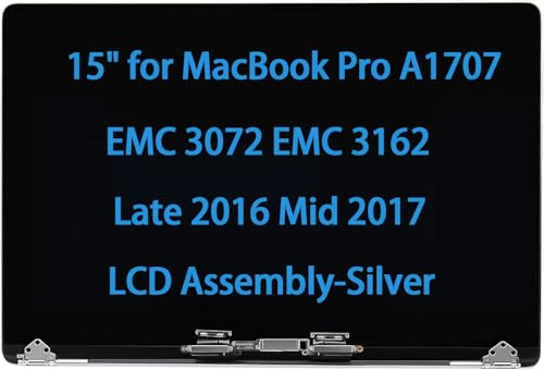 Daplinno Ersatzbildschirm für MacBook Pro A1707 EMC 3072 EMC 3162 Ende 2016 Mitte 2017 LCD Display Assembly 661-06375 661-08030 (Silber)