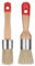2 Pcs Chalk Paint Brush, Round Paint Brush for Furniture Natural Bristles Stencil Brush Compatible with All Types of Chalk Paints for Painting Home Decor DIY Art Crafts (Red)