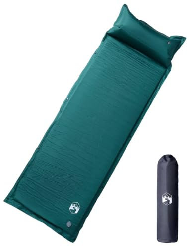 NQJIBUE Outdoor Recreation Selbstaufblasende Campingmatratze mit Kissen 1 Person Grün Camping & Wandern