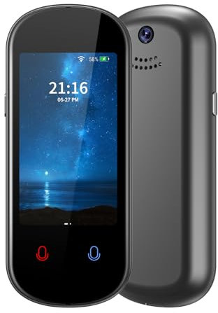 Adelagnes Z2 Übersetzer Sprachübersetzer Gerät Übersetzungsgerät mit Sprachausgabe,Fotoübersetzung/WIFI/Hotspot/Offline,Sofortübersetzer für Reisen,Business Sprachenlernen,Schwarz