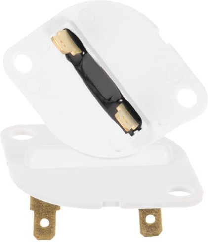 DOITOOL 2 Stück Thermostat für Heizelement Trockner Ersatzteile aus Kunststoff Weiß mit Temperatursteuerung und Einfachem Einbau für Haushaltsgeräte