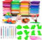 Caiyloxn Modelliermasse lufttrocknend 36 Farben Lufttrockener Ton Kit Lufttrocknender Knete Polymer Ton Modellierung Lehm Geschenk für Jungen und Mädchen im Alter von 3-12 Jahren