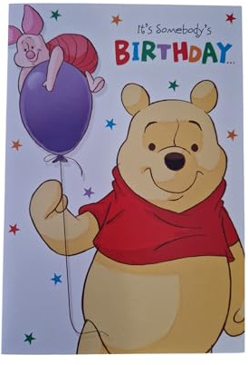 Hallmark WINNIE THE POOH OFFICIAL OPEN BIRTHDAY CARD CARDS, card size is 14x20cm.
