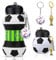 OPVXZAD Botella de Agua Plegable de Silicona,Botella Agua Silicona Diseño Fútbol,550 ml,Sin BPA,Plegable, A Prueba de Fugas,Para Niños y Niñas con Llavero de Fútbol Trofeo