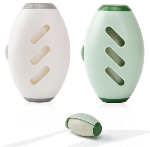 YAOZUP 2 Stück Wiederverwendbar Fusselrolle, Waschbarer tragbarer Aufkleber, Wiederverwendbare Fusselrollen, Kompakt Tragbar Waschbarer Fusselroller für Kleidung,Tierhaare (Weiß & Grün)