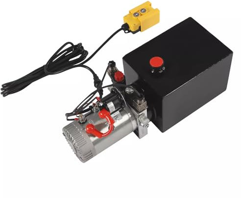 Pompe hydraulique à agrégat hydraulique 12 V 2850R/min pompe hydraulique double action pack de puissance hydraulique pompe de remorque basculante avec télécommande