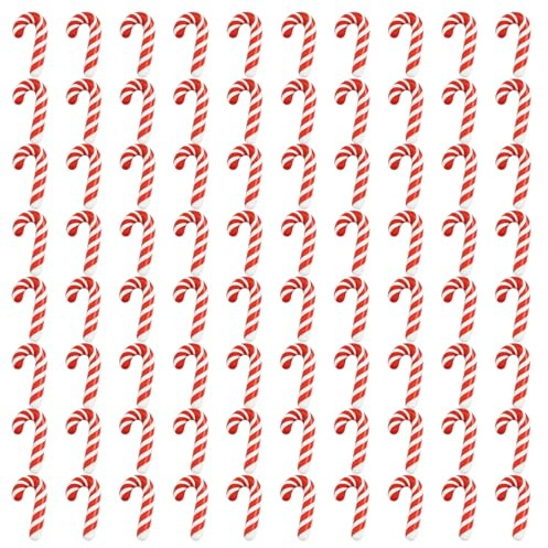 Weihnachtsbaumschmuck DIY 80pcs MINI Zuckerstangen Deko 25mm