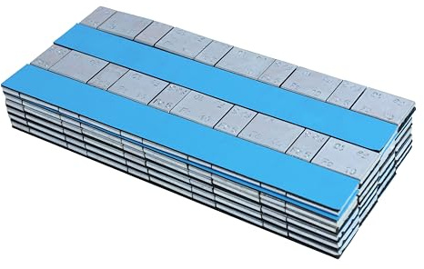 ZERINT WW-15SS240 Contrapesos Adhesivos de Equilibrado para Ruedas, Contrapeso galvanizado de Plata, 1.8kg, Pesos de Llantas Tipo Slim, para Coches, Motos y Camiones.