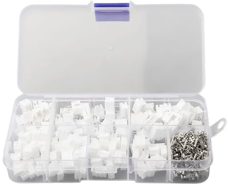 Wodsty 2.0mm for JST PH Connector Kit 450PC with 2/3/4 Pin Housing and Terminal Adapters Breadboard, LED for Lighting, Home Appliances, Electronic Toys
