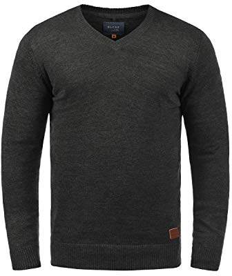 Blend Lasse 20703348ME Strickpullover, Größe:S, Farbe:Charcoal (70818)