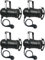 Varytec 1247-4 x PAR 30 Spot-Light Scheinwerfer SCHWARZ black PAR-30 mit E-27 Fassung & Kabel mit Schuko-Stecker