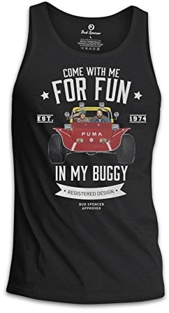Bud Spencer® Herren Zwei wie Pech und Schwefel - Buggy Tank Top/Muscle Shirt (schwarz)