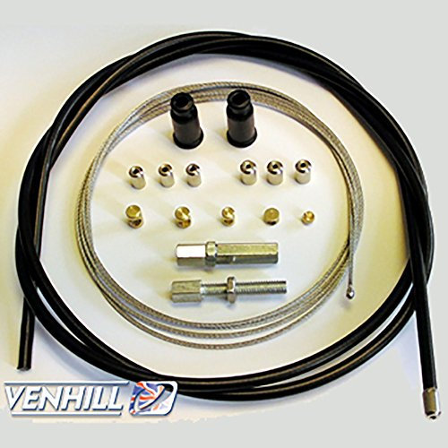 Venhill U01-4-103-BK Universal Motorcycle Throttle Cable Kit 92 Inch - 5mm OD
