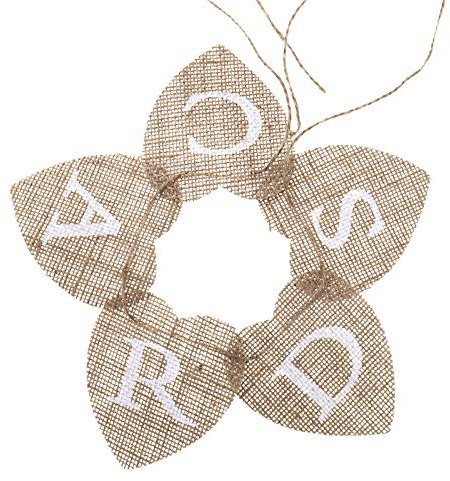 YINETTECH Cards Buchstaben-Wimpelkette, Jute, Herzen, Hängeschild für Hochzeit, rustikale Party