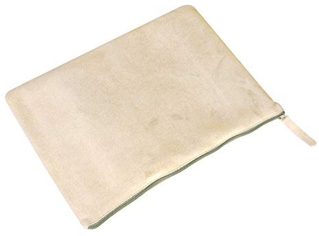 Clairefontaine 400047C Kleine Mappe Plume (aus Lammwildleder, mit Perlmutt-Effekt, 23x32 cm) 1 Stück gold