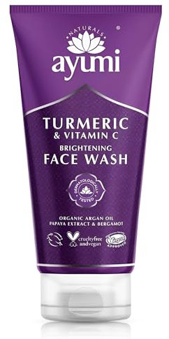 Ayumi Brightening FaceWash with Turmeric & Papaya| Vitamin C Face Wash for Dull & Dehydrated Skin |Perfect Facial Wash to Soothe Irritated Skin|Women & Mens Face Wash | 1x150 ml