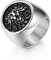 JewelryWe Ringe Herren Löwe Siegelringe: Retro Herren-Ring Edelstahl Löwe Löwenkopf Biker Ring Männer Siegelring Band Bandring mit Gravur Silber Größe 70