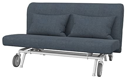Soferia Sofabezug Kompatibel Mit PS 2er-Bettsofa Sofaüberzug Sofaüberwurf Sofaschoner Cover Wasserabweisend Fleckschutz Softi Grau Anthrazit