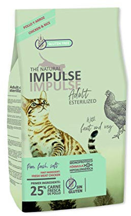 IMPULSE Pienso para Gatos Esterilizados Natural Cat Sterilized 8 Kg
