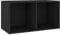 vidaXL Vinyl Aufbewahrungsbox mit 2 Fächern Box Aufbewahrung Kasten LP Schallplatten Sammlung Regal Transportbox Schwarz 71x34x36cm Holzwerkstoff