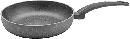 FLORINA - Bratpfanne aus Aluminium LAVA STONE | 24 cm Durchmesser | Tiefe Pfanne Induktion | Antihaftbeschichtet Universalpfanne | Geeignet für Induktionsherd, Gasherd und Elektroherd (Grau)
