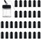 Master Airbrush Siphon Bottle Jar Adapter Cap Covers (Pack of 36) - Black Plastic Plugs, Prevent Paint Spills - Fits Single-Action, Dual-Action Bottom Feed, Suction Feed Lid Assembly Connector Fitting