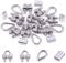 Swpeet Juego de accesorios de cuerda de alambre M4 (3/16 pulgadas), incluye abrazadera de cable M4, dedal de acero inoxidable M4, 4 mm de aluminio, perfecto para cable de cable de 1/8 pulgadas