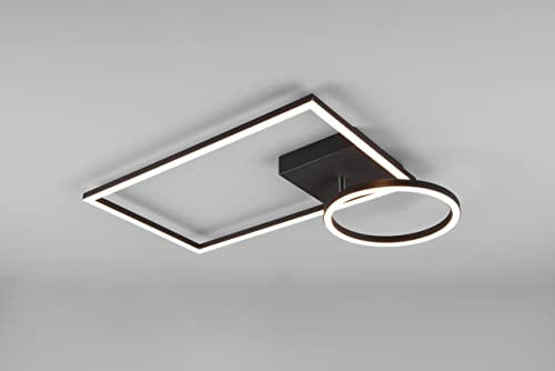 Reality Leuchten Trio moderne LED Deckenleuchte quadrat ring verstellbar schwenkbar integrierter Dimmer