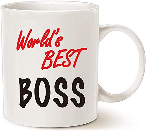 El Mejor Jefe del Mundo, El Jefe Divertido De La Taza Es Blanco De 11 Onzas De Trabajo Y Vacaciones De Oficina O Regalos De Cumpleaños para El Mejor Jefe De Jefe Masculino O Femenino del Mundo.
