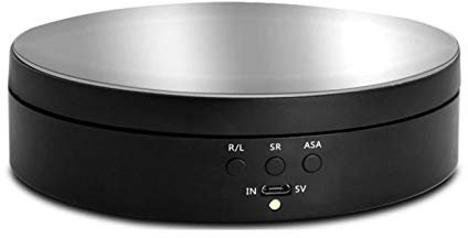 Yius 360 Degree Electric Rotating Turntable, Rotating Display Stand, Automatic Revolving Platform Perfect for 360 Degree Images, Product Display or Cake Display