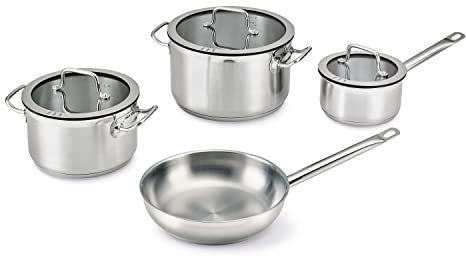 Berghoff - Ensemble de cuisine inoxydable 7 pièces, compatible lave-vaisselle, durable