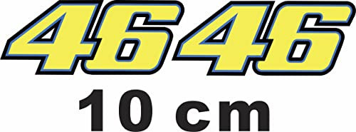Valentino Rossi Motorrad Aufkleber The Doctor (Gelb, 15 cm) - Wetterfester Sticker für Auto, Motorrad & Roller - Moto GP Fanartikel Motorradaufkleber (10 cm)