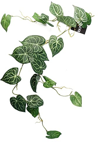 Leaf Design Artificial Hanging Plants, 100cm Rounded Ivy