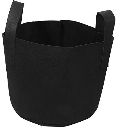 Plant Grow Bag, 1/2/3/5/7/10 Gallon Black Flower Plants Growing Bag, Vegetable Aeration Fabric Planting Pot Container with Handles for Indoor Outdoor Nursery Garden Planting (25 x 30 cm (5 Gallons))
