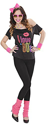 W WIDMANN MILANO Party Fashion - Kostüm 80er Jahre Outfit, Disco Girl, Faschingskostüme