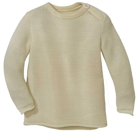 Disana Baby-Pullover Baby & Kleinkind - 100% Bio-Merino - atmungsaktiv, warm Unisex Gr. 50 – 92 - nachhaltig & fair – dehnbar, mit Knopfverschluss - Made in Germany