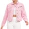 Cipo & Baxx Damen Jeansjacke Oversize Lang Denim Frezeitjacke WJ212 Pink XL
