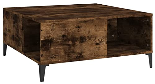 vidaXL Couchtisch Räuchereiche 80x80x36,5 cm Holzwerkstoff