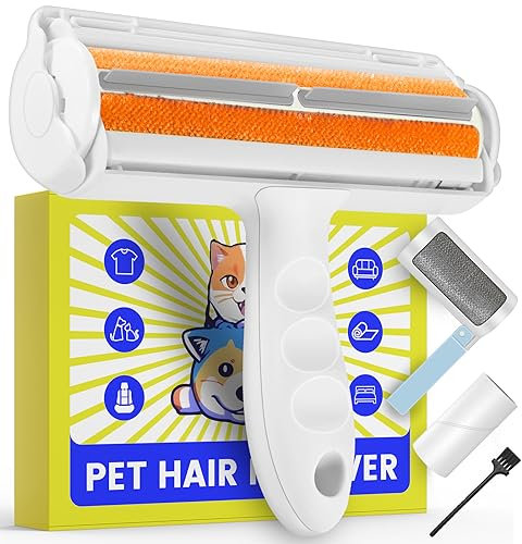 WASHNN Tierhaarentferner - Tierhaar Fusselrolle für Hunde und Katzen - Haarentferner für Sofas, Möbel, Teppiche, Autositze, wiederverwendbarer Lint Roller mit selbstreinigendem Boden