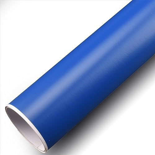 COYOUCO Vinyl-Autofolie Matt Metallic Premium Selbstklebende Ersatz-Fahrzeug-Folienrolle mit dehnbaren DIY-Aufklebern mit Luftfreigabe,Dark Blue,50 * 300cm
