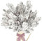Kunjocy 48 aghi di pino artificiali innevati,ramoscelli da 27 cm,finti picconi di pino smerigliato,steli vegetali,albero di pino di Natale,ramoscelli per artigianato,ghirlande,composizioni floreali