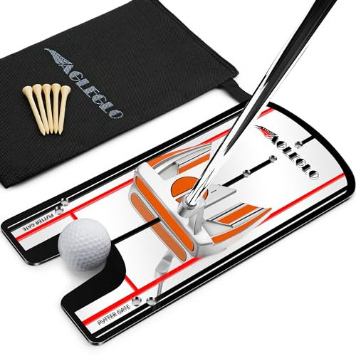 EagleGlo Golf-Putting-Spiegel, Putting-Spiegel, Trainingshilfe für Golf mit Putter-Linie, verspiegeltes Acryl, Putting-Trainer für Golfer, Ausrichtung von Augen, Körper, Puttergesicht,