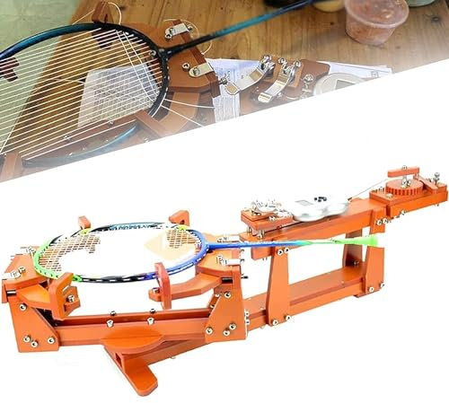BDJSN Badmintonschläger-Bespannungsmaschine, DIY 6-Punkt-fest, mit selbstsichernder Funktion, MAX 100lbs Nadeleinfädler, Badmintonschläger-Bespannungsset für DIY-Badminton-Enthusiasten