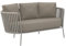 MONDO VIRO un mondo a casa tua Mondo Viro 2-Sitzer-Sofa aus Seil und Metall Daisy Rope Loungesofa für den Garten, 160 x 73 cm, 71 cm (Schlamm - Maulwurf)
