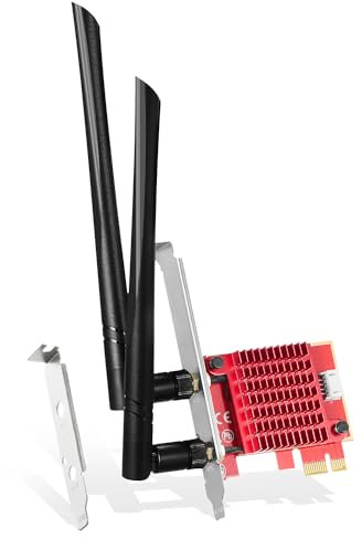Scheda WiFi7 Binardat BE200 PCIe WiFi Network Adapter, Intel BE200NGW Chip Bluetooth 5.4, 8774Mbps Tri-Band 2.4GHz/5GHz/6GHz OFDMA & MU-MIMO, per Windows 10/11