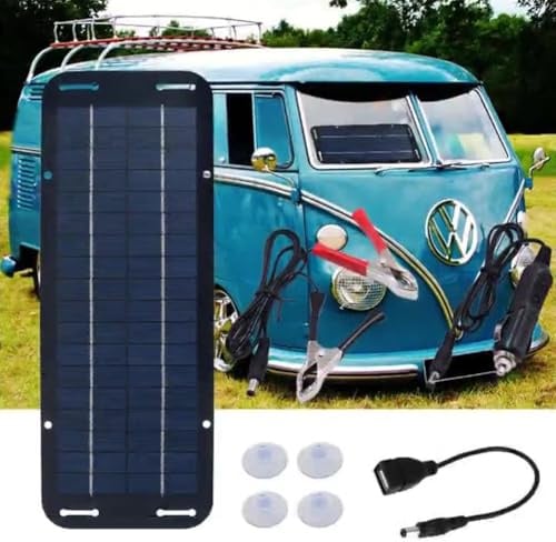 60W 12V Solar Panel Kit, Solar Charging Panel, Solar Panel Car Battery Charger Trickle Charger Maintainer for Caravan Car Van Boat Kit