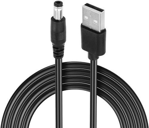 Cable Conector Power USB 5V DC 0.5A Universal, 0.8 m 5.5 x 2.1mm, Altamente Compatible para Dispositivos de Entrada DC como Routers, Luces LED, Ventiladores - Duradero y Resistente
