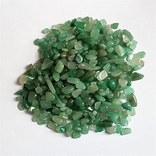 MQXFCZUX 100g 5-7mm Cristal de Cuarzo Verde Natural Pulido Tumbled Gravel Chip Stone Ore Rock Home Aquarium Decor Inicio Colecciones