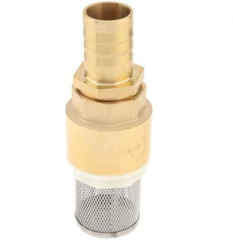 1 Brass Foot Valve, PNXKTXO DN25 Check Valve Non Return Water Pump Bottom Filter with 25mm Hose Barb Fittings Adapter